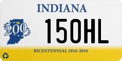 IN license plate 150HL