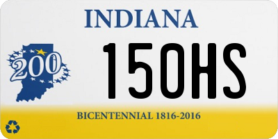 IN license plate 150HS