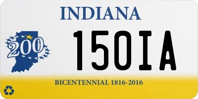 IN license plate 150IA