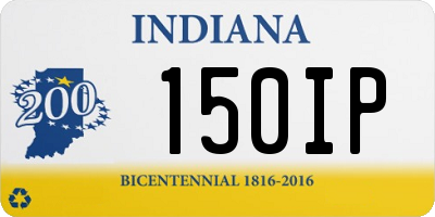 IN license plate 150IP