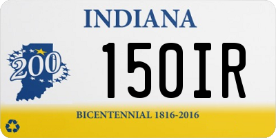 IN license plate 150IR