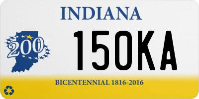 IN license plate 150KA