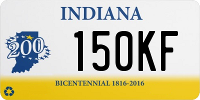 IN license plate 150KF