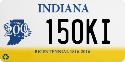 IN license plate 150KI