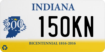 IN license plate 150KN