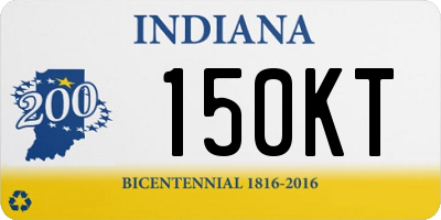 IN license plate 150KT