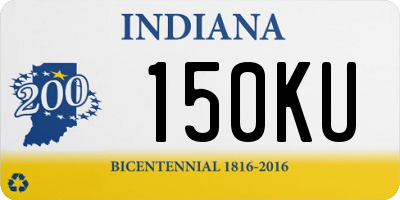 IN license plate 150KU