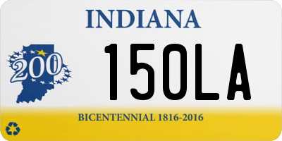 IN license plate 150LA