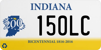 IN license plate 150LC