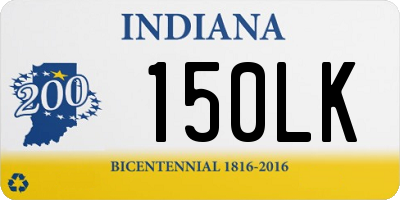 IN license plate 150LK