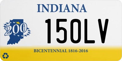 IN license plate 150LV