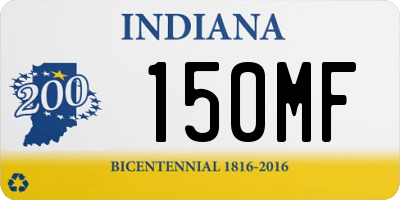 IN license plate 150MF