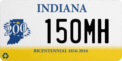 IN license plate 150MH