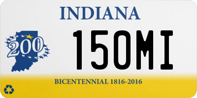 IN license plate 150MI