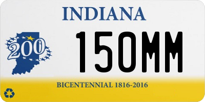 IN license plate 150MM