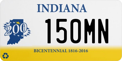 IN license plate 150MN