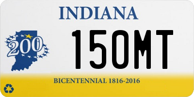 IN license plate 150MT