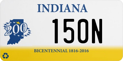 IN license plate 150N