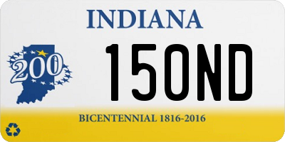 IN license plate 150ND