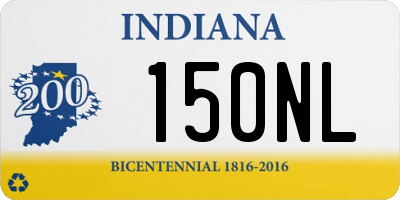 IN license plate 150NL