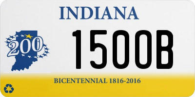 IN license plate 150OB