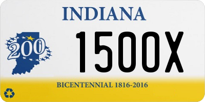 IN license plate 150OX