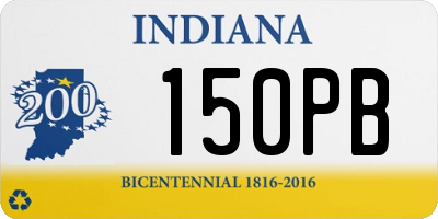 IN license plate 150PB