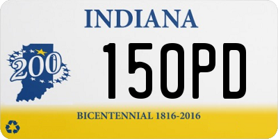 IN license plate 150PD