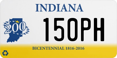 IN license plate 150PH