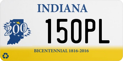 IN license plate 150PL