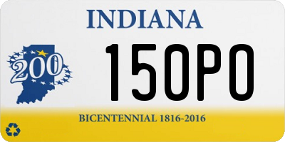 IN license plate 150PO