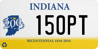 IN license plate 150PT