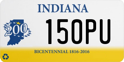 IN license plate 150PU