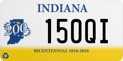 IN license plate 150QI