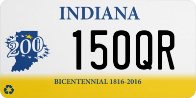 IN license plate 150QR