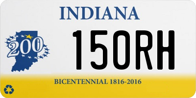 IN license plate 150RH