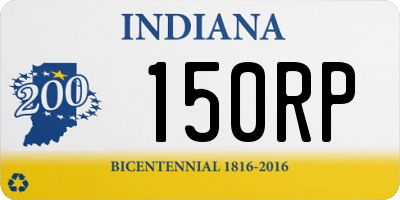 IN license plate 150RP