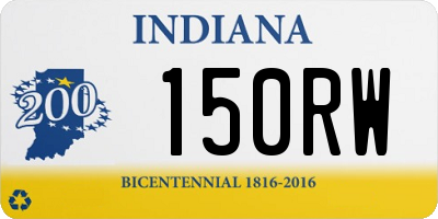 IN license plate 150RW