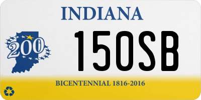 IN license plate 150SB