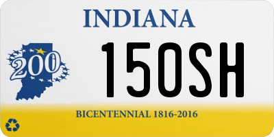 IN license plate 150SH