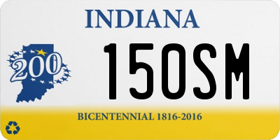 IN license plate 150SM