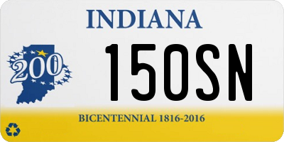 IN license plate 150SN