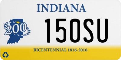 IN license plate 150SU