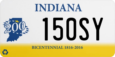 IN license plate 150SY