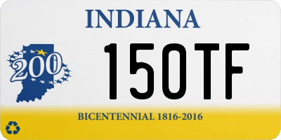 IN license plate 150TF