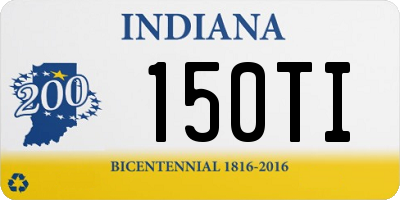 IN license plate 150TI