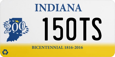 IN license plate 150TS