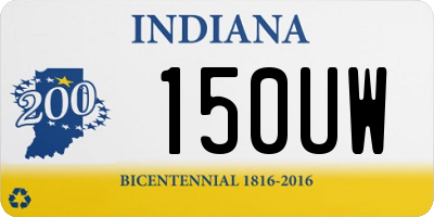 IN license plate 150UW