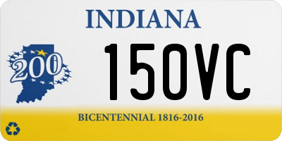 IN license plate 150VC