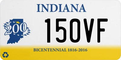 IN license plate 150VF